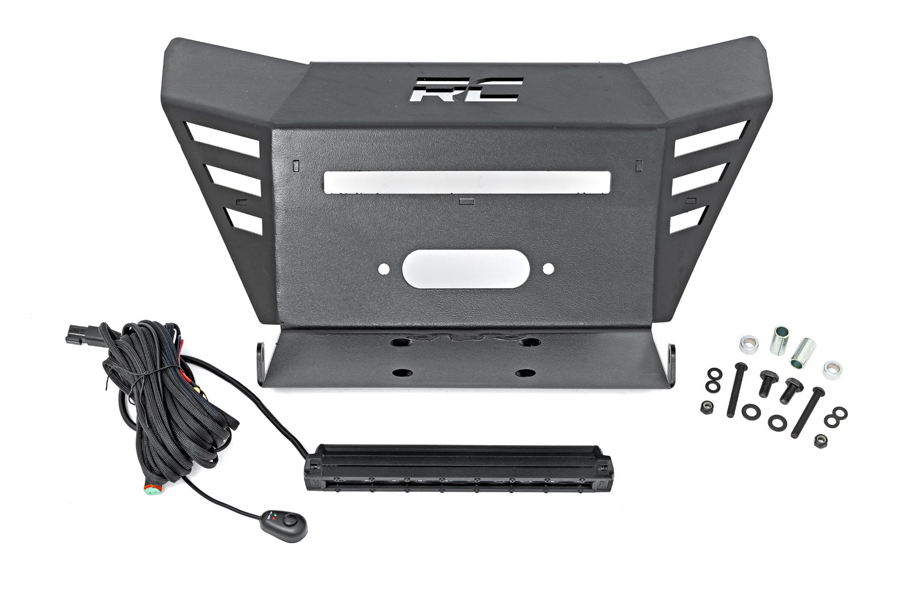 Winch Plate | 10" Black Slimline | Honda Pioneer 520 4WD (22-23)
