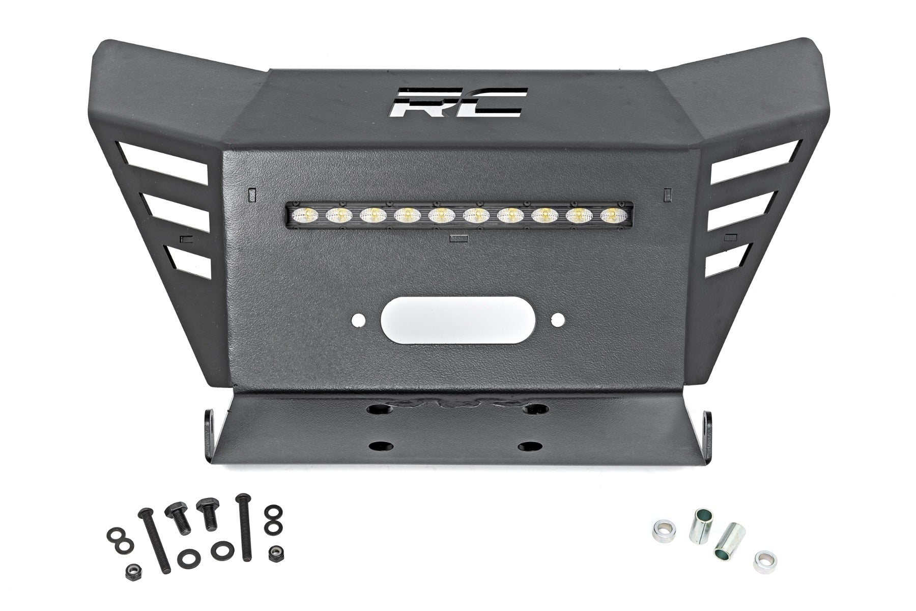 Winch Plate | 10" Black Slimline | Honda Pioneer 520 4WD (22-23)
