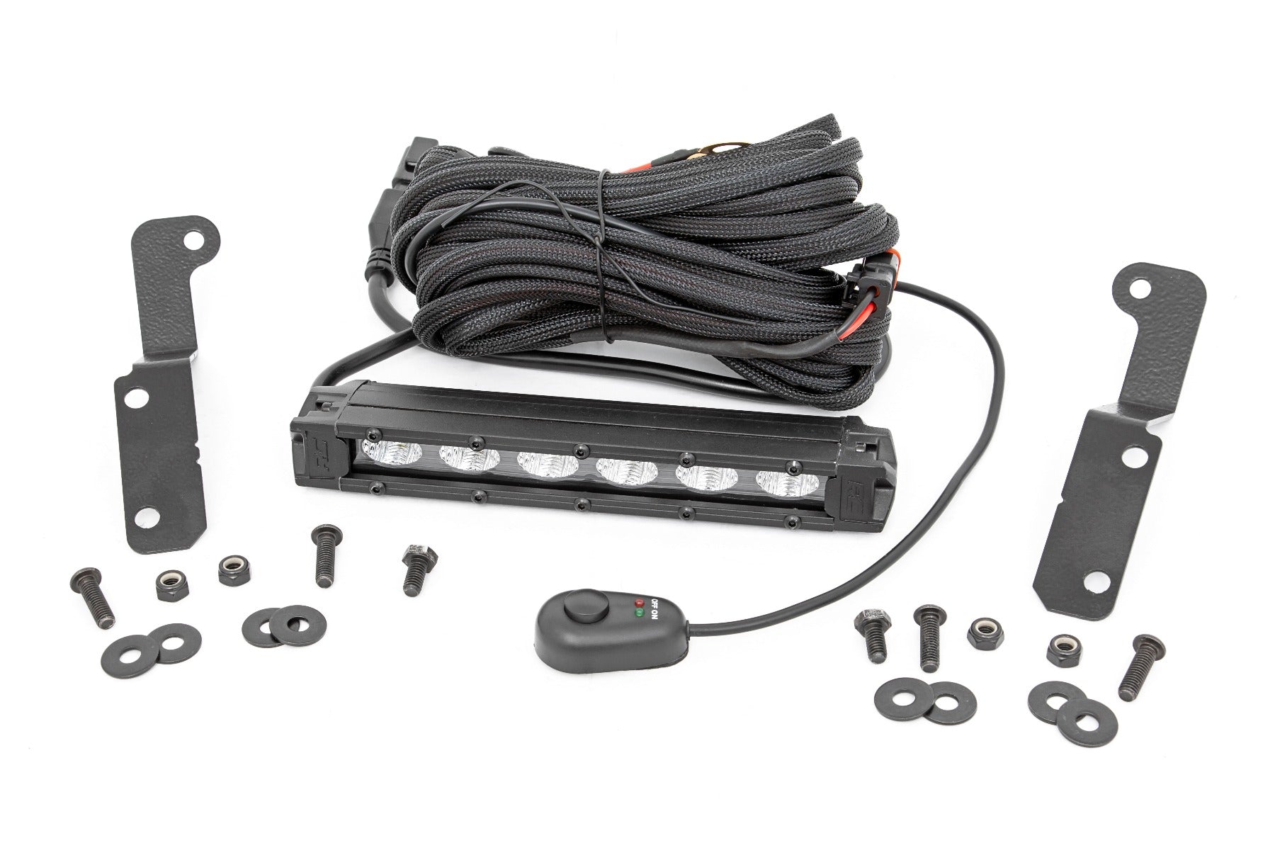 LED Light | Cowl Mount | 6" Black Slimline | Can-Am Maverick X3