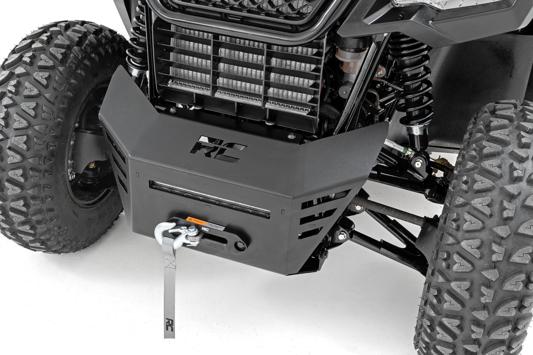 Winch Plate | 4500-LB Winch | 10" Black Slimline | Honda Pioneer 520 (22-23)