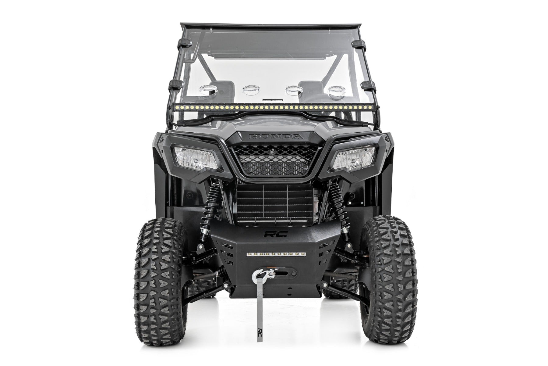 Winch Plate | 4500-LB Winch | 10" Black Slimline | Honda Pioneer 520 (22-23)