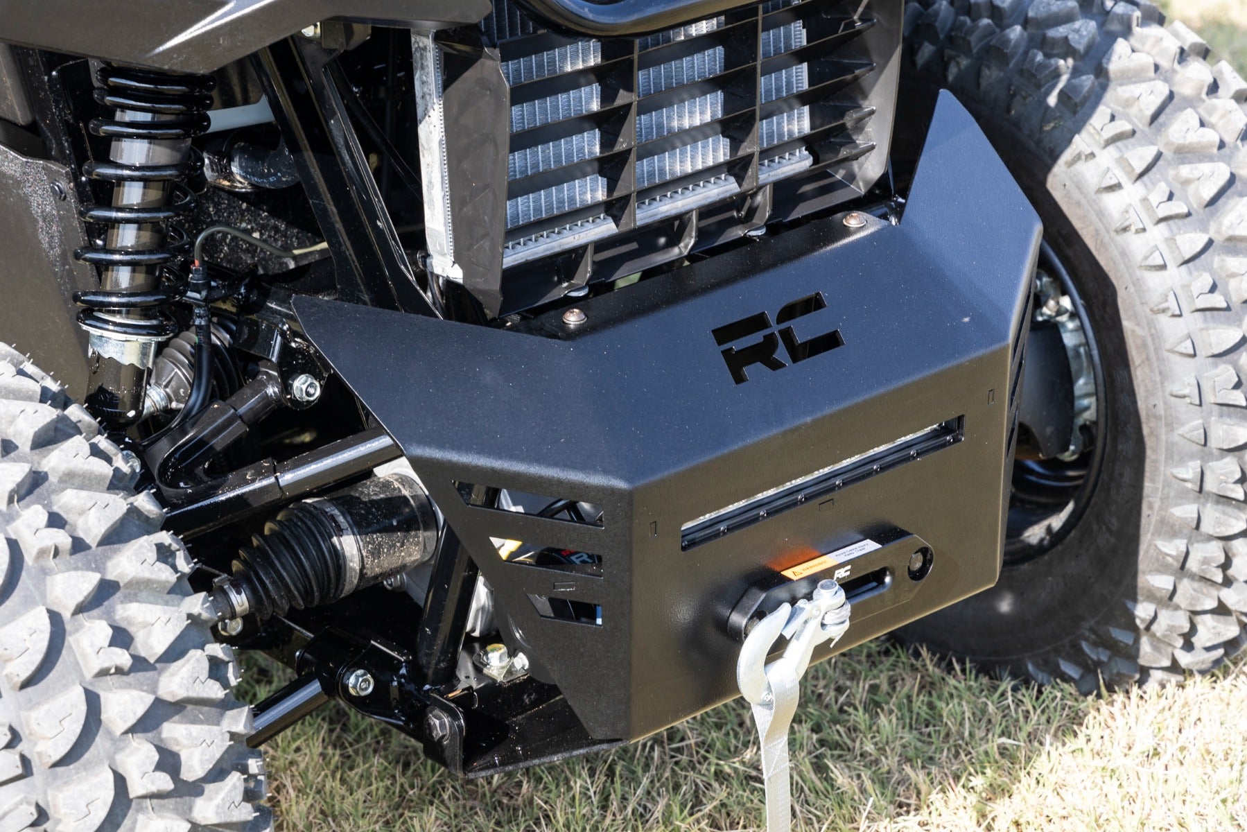 Winch Plate | 4500-LB Winch | 10" Black Slimline | Honda Pioneer 520 (22-23)