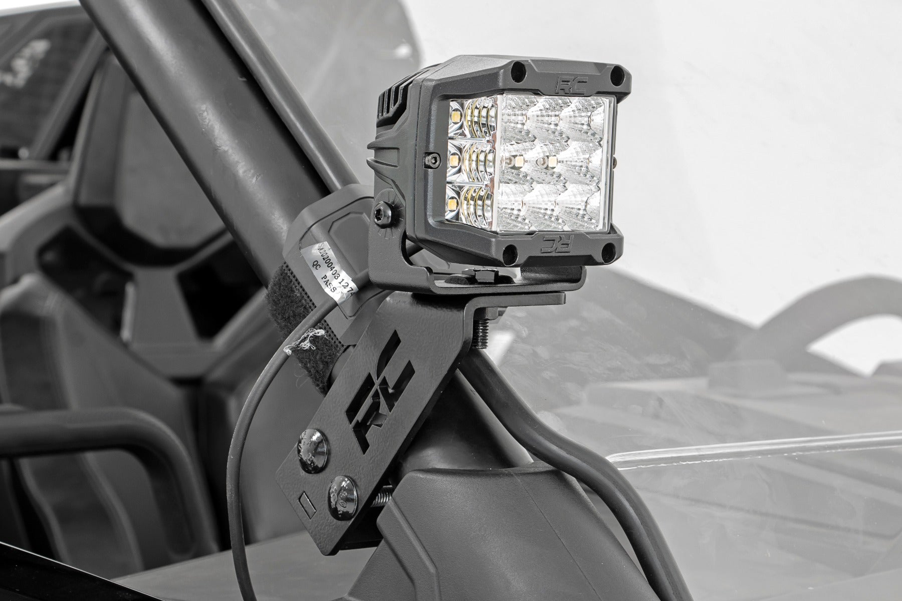 LED Light | A Pillar Mount | 2" Black Pair | Amber DRL | Polaris RZR PRO XP