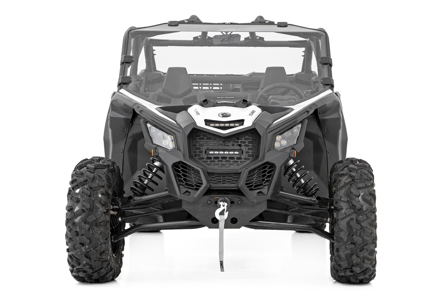 LED Light | Grille Mount | 6" Black Slimline | Can-Am Maverick X3