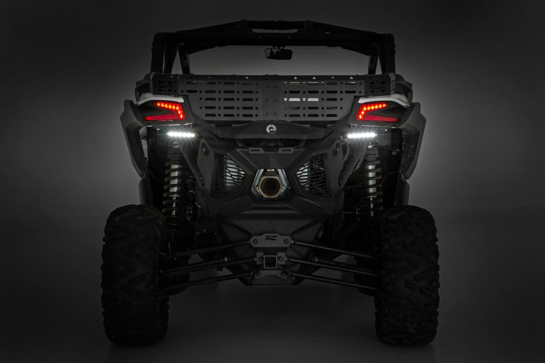 LED Light | Tail Light Mount | 6" Black Slimline Pair | Can-Am Maverick X3