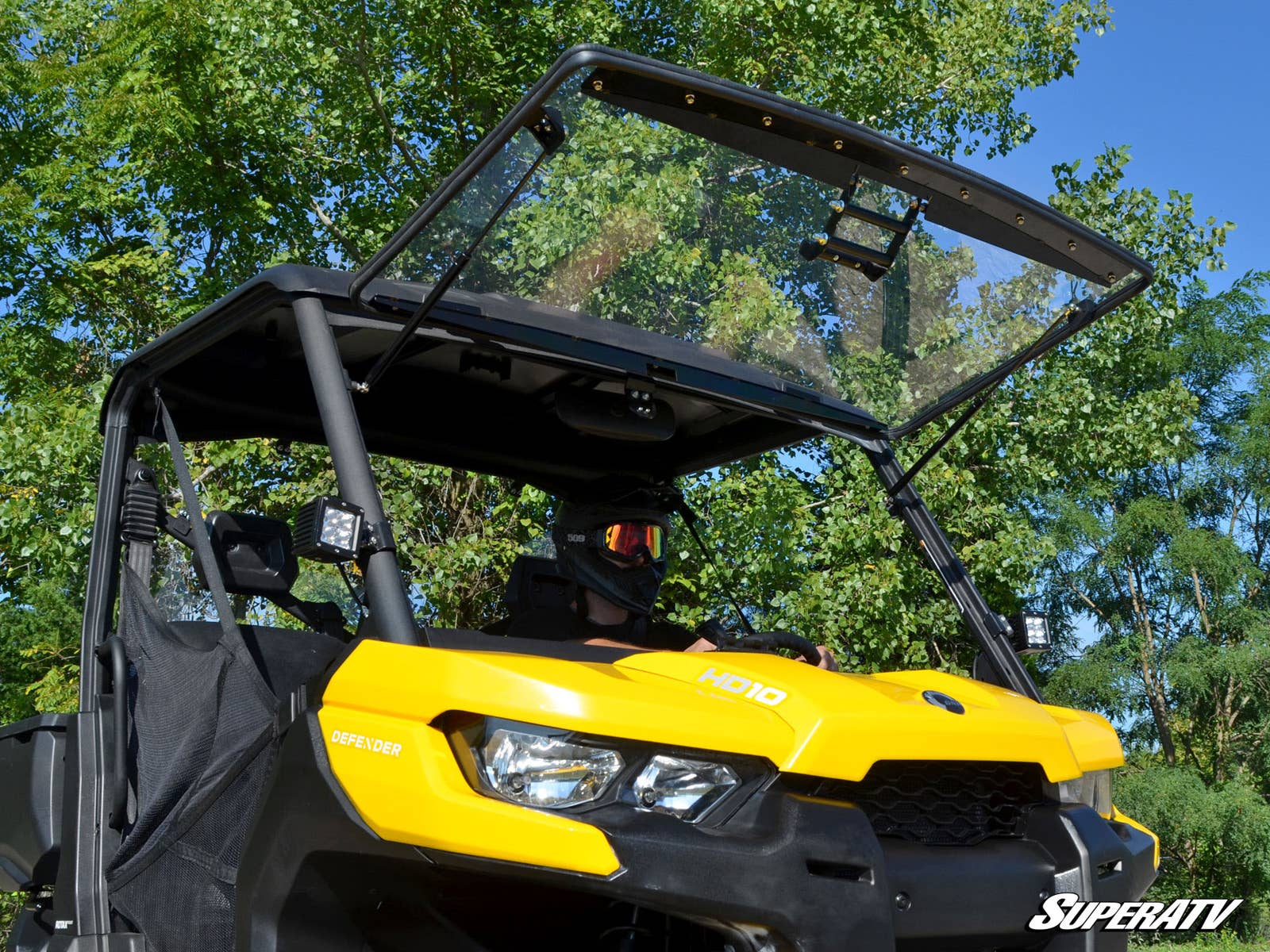 CAN-AM DEFENDER SCRATCH RESISTANT FLIP WINDSHIELD