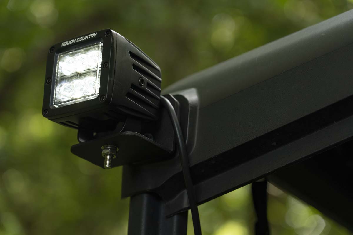 LED Light | Cab Mount | 2" Black Pair | Flood | Can-Am Defender HD 5/HD 8/HD 9/HD 10