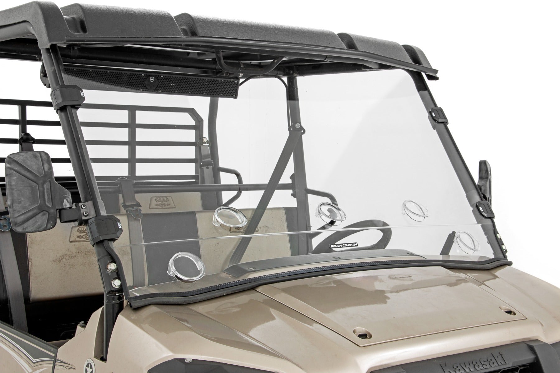 Vented Full Windshield | Scratch Resistant | Kawasaki Mule (16-22)