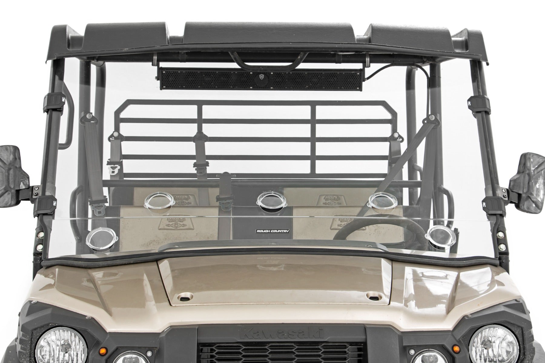 Vented Full Windshield | Scratch Resistant | Kawasaki Mule (16-22)