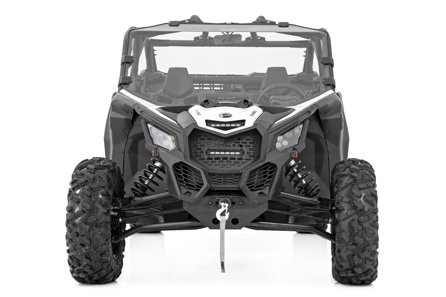 LED Light | Cowl Mount | 6" Black Slimline | Can-Am Maverick X3