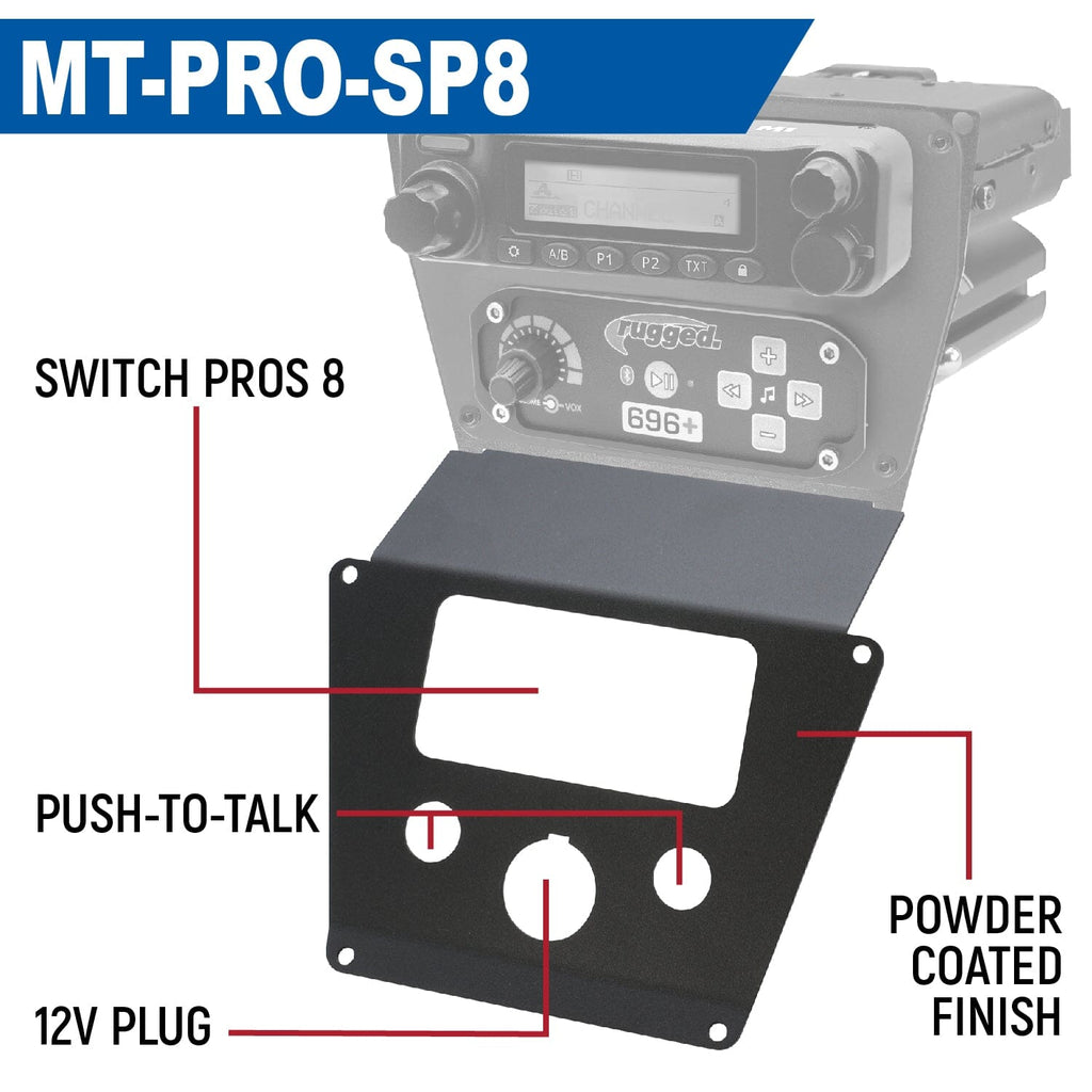 Lower Accessory Panel for Polaris Polaris RZR PRO XP, RZR Turbo R, and RZR PRO R Dash Mount Radio and Intercom